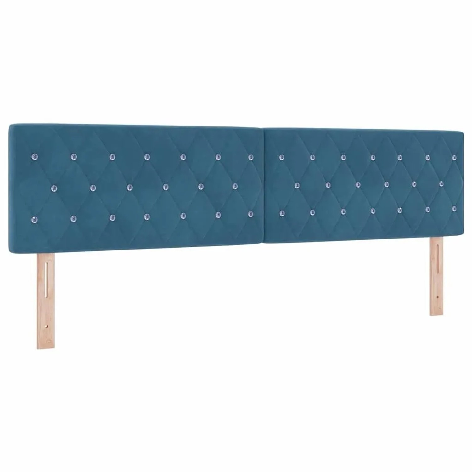 vidaXL LED Kopfteil mit LED-Lichtleisten Dunkelblau 180 cm Polyester 3338075