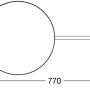 Ledvance Wandlampe Decor Perchero grau, 77 cm, mit Maßen.