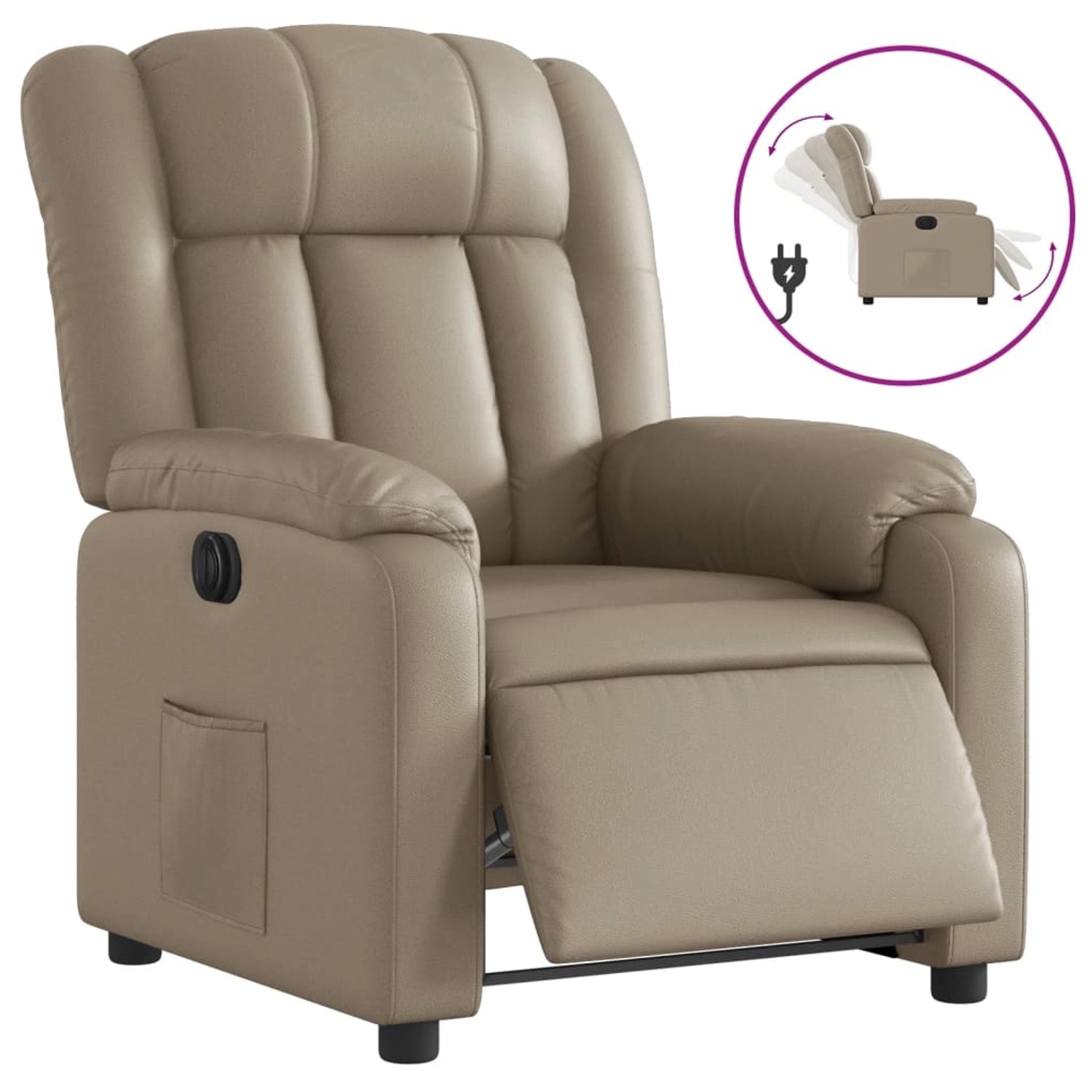 vidaXL Relaxsessel Elektrisch Cappuccino-Braun Kunstleder 3205256 günstig online kaufen