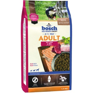 Bosch Adult Lamm & Reis 1kg, Hunde-Trockenfutter für ausgewachsene Hunde.