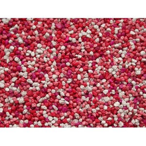 Zierkies Rosenblüte, 2-3 mm, 5 kg. Aquarium Bodengrund in Rosa- und Rottönen.