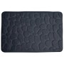 Euroshowers Badvorleger Rimini, grauer Badteppich mit Steinoptik und Memory Schaum, 60x95 cm.