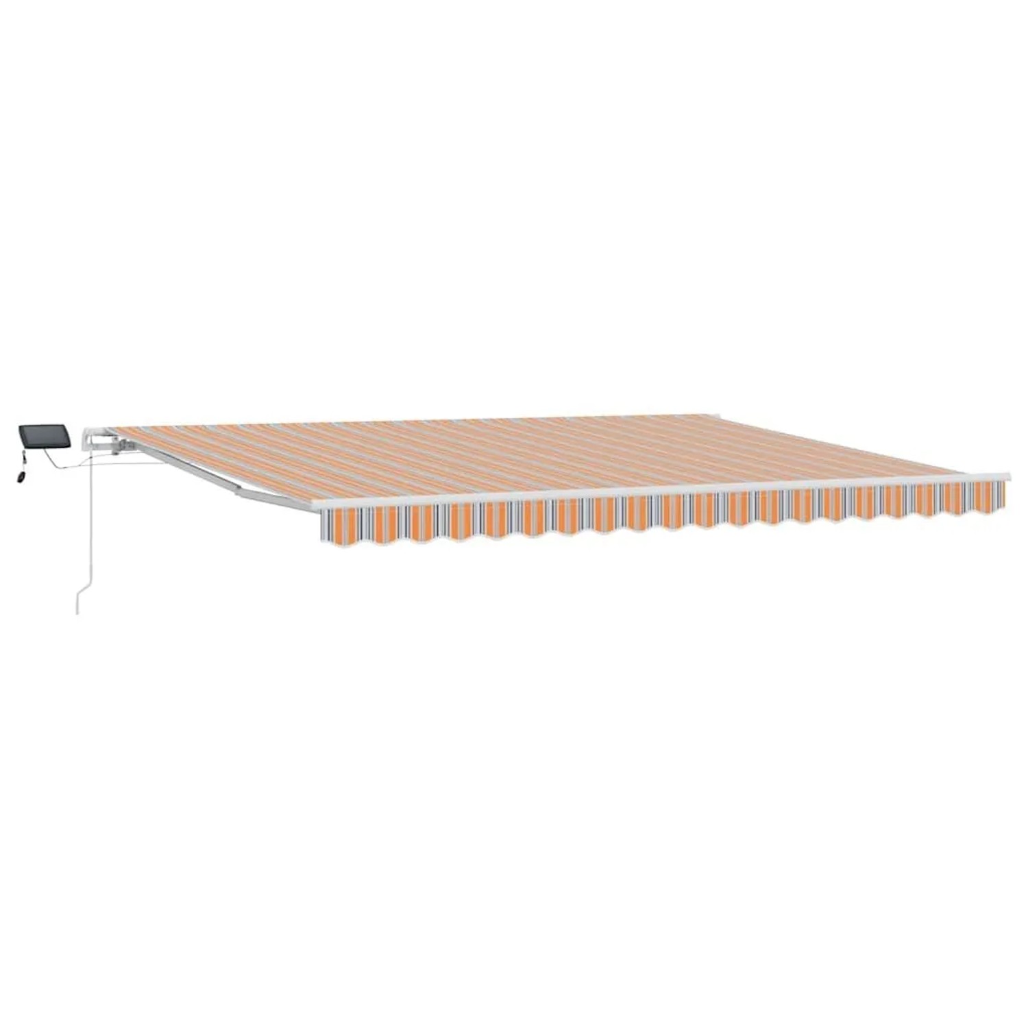 vidaXL Ausziehbare Markise Mehrfarbig 450 x 350 cm Stoff und Aluminium 3331106