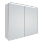 DSK Spiegelschrank Aluminio Vegas, alufarben, 70 cm breit, mit Beleuchtung.