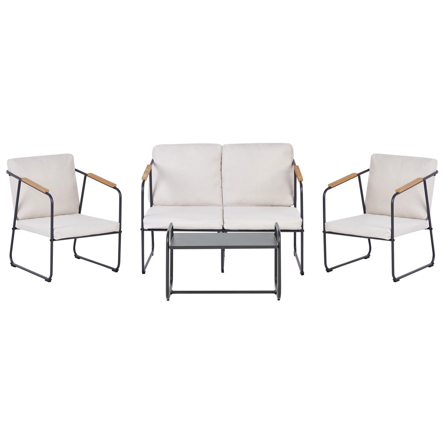 Beliani Lounge Set VEZZANA Hellbeige