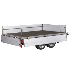 Stema Autoanhänger Doppelachser Basic SH 2000-30-15.2, gebremst, mit klappbaren Bordwänden.
