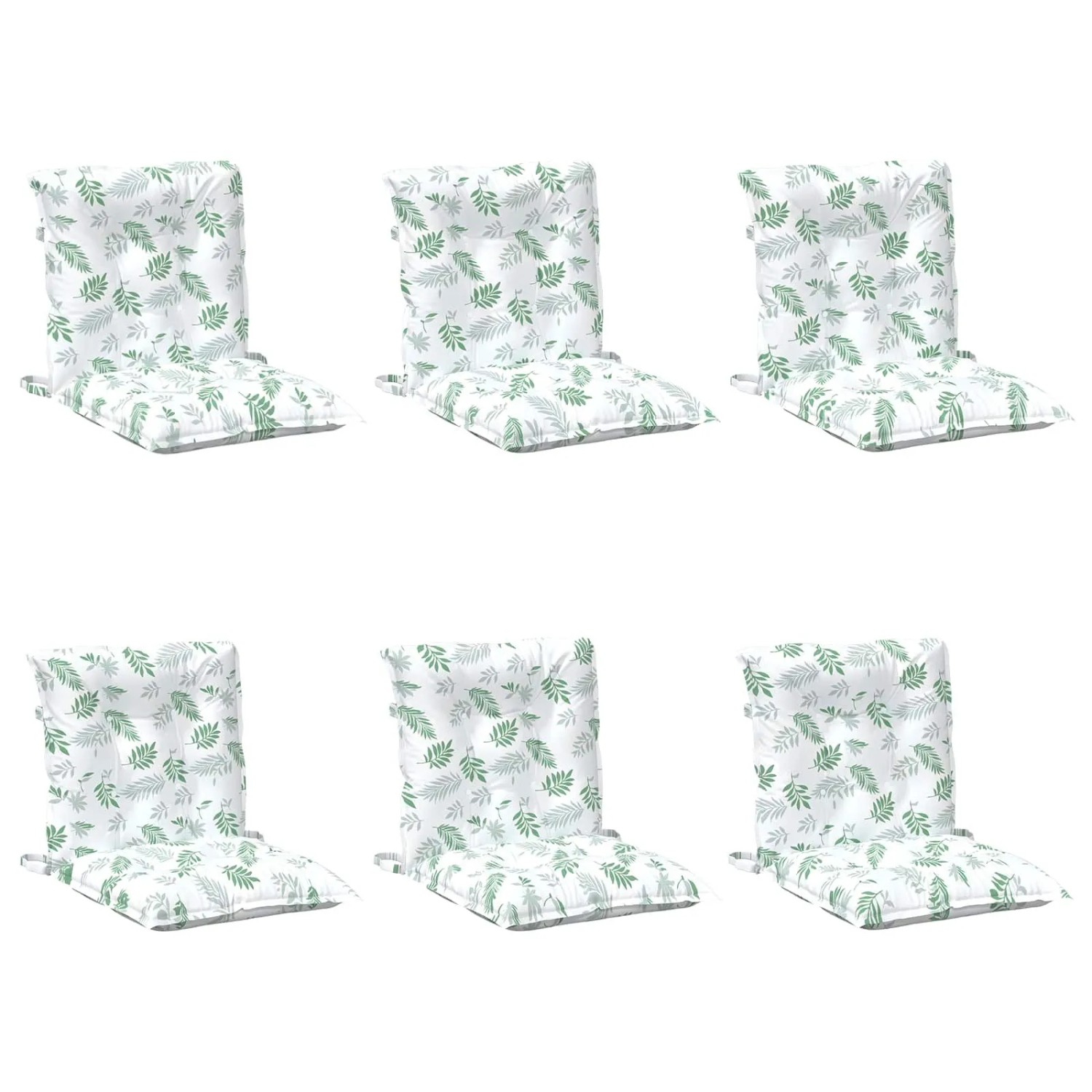 vidaXL Stuhlkissen 6 Stk Weiß 100 x 50 x 7 cm Oxford 377727