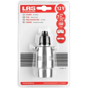 LAS 7-poliger Metall-Stecker für PKW-Anhänger, silberfarben, zur Stromversorgung.
