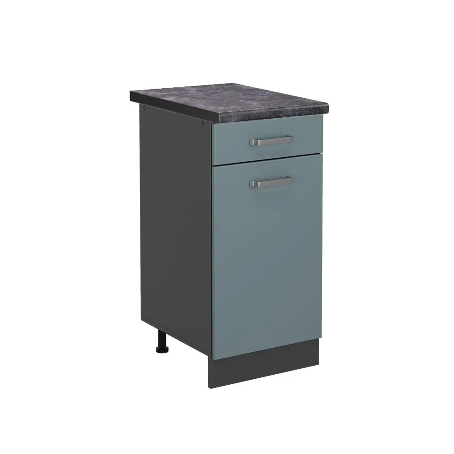 Vicco Küchenunterschrank R-Line Blau-Grau Anthrazit 40 cm AP Anthrazit