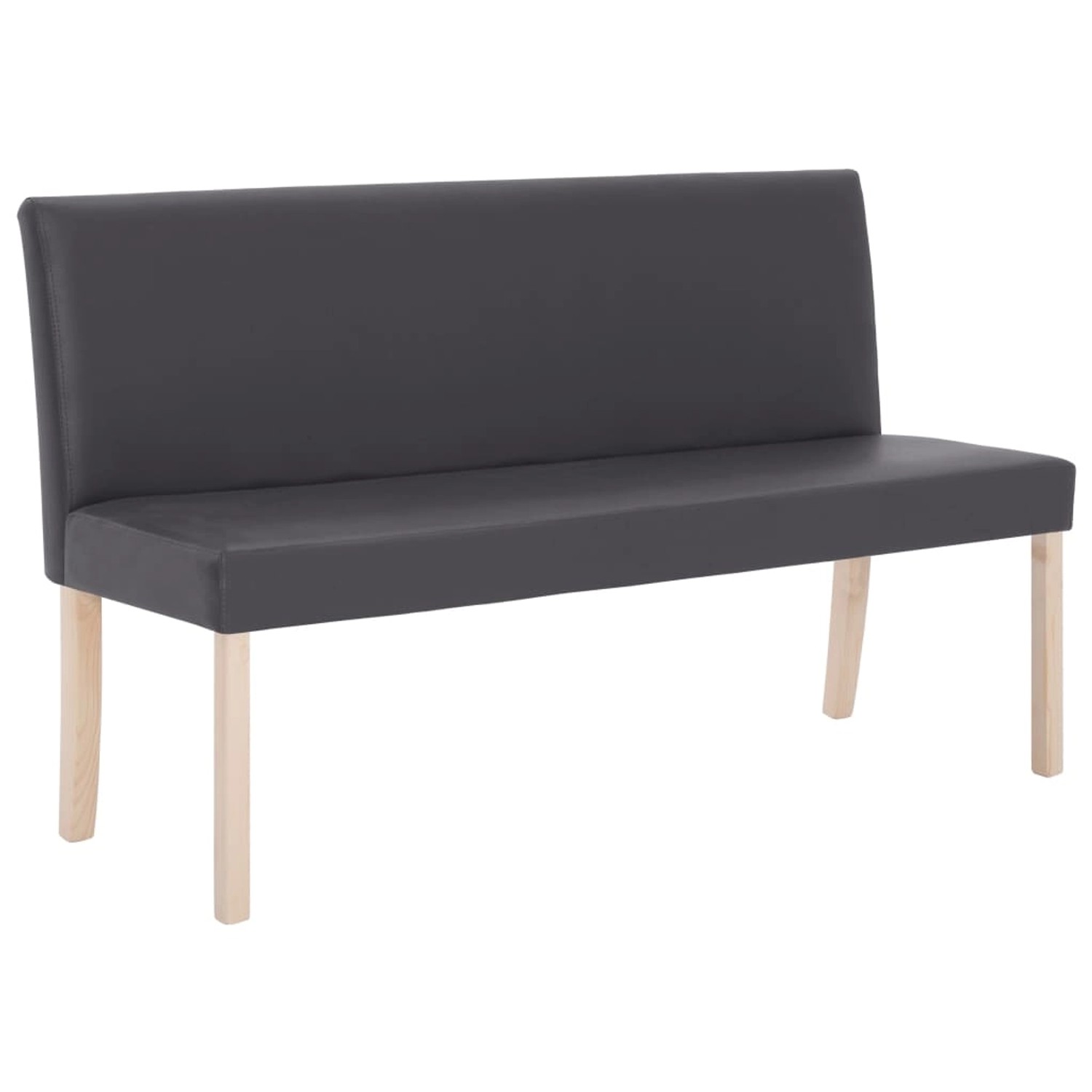 vidaXL Sitzbank 139,5 cm Grau Kunstleder