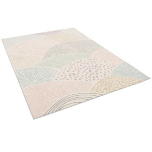 Bunter Pergamon Kinderteppich Softstar Kids Fantasy mit Hügelmuster, 80x150cm.