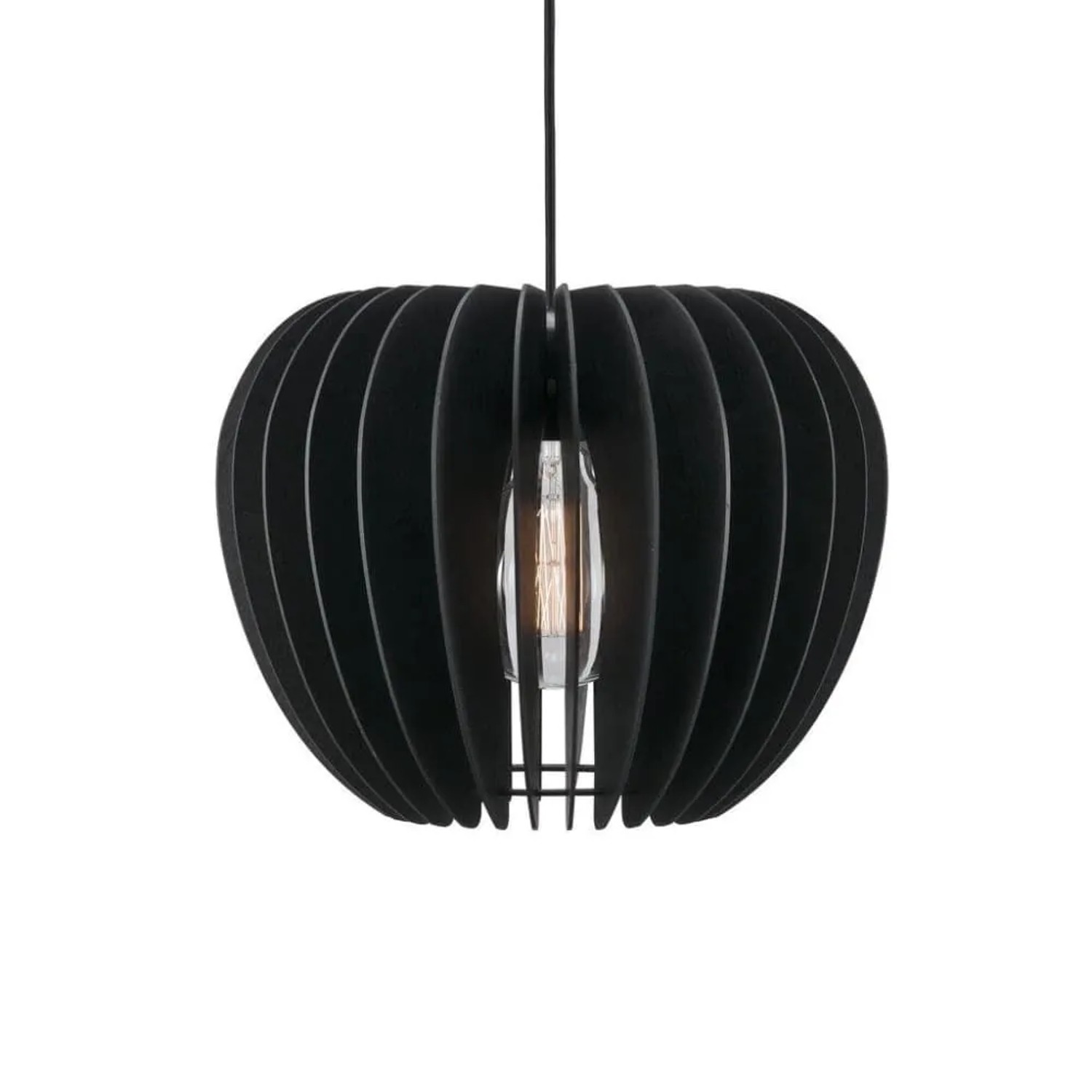 Nordlux Pendelleuchte Tribeca 38 Schwarz Holz E27