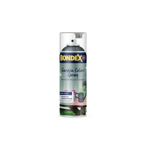 Bondex Garden Colors Spray, mildes Schiefergrau (RAL 7011), 0,4 l Dose. Spezial-Spray für Holz, Terrakotta, Zink.