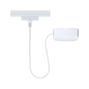 Paulmann URail Zigbee 3.0 Einspeisung in Signalweiß mit 1m Kabel und Controller für LED-Schienensysteme.