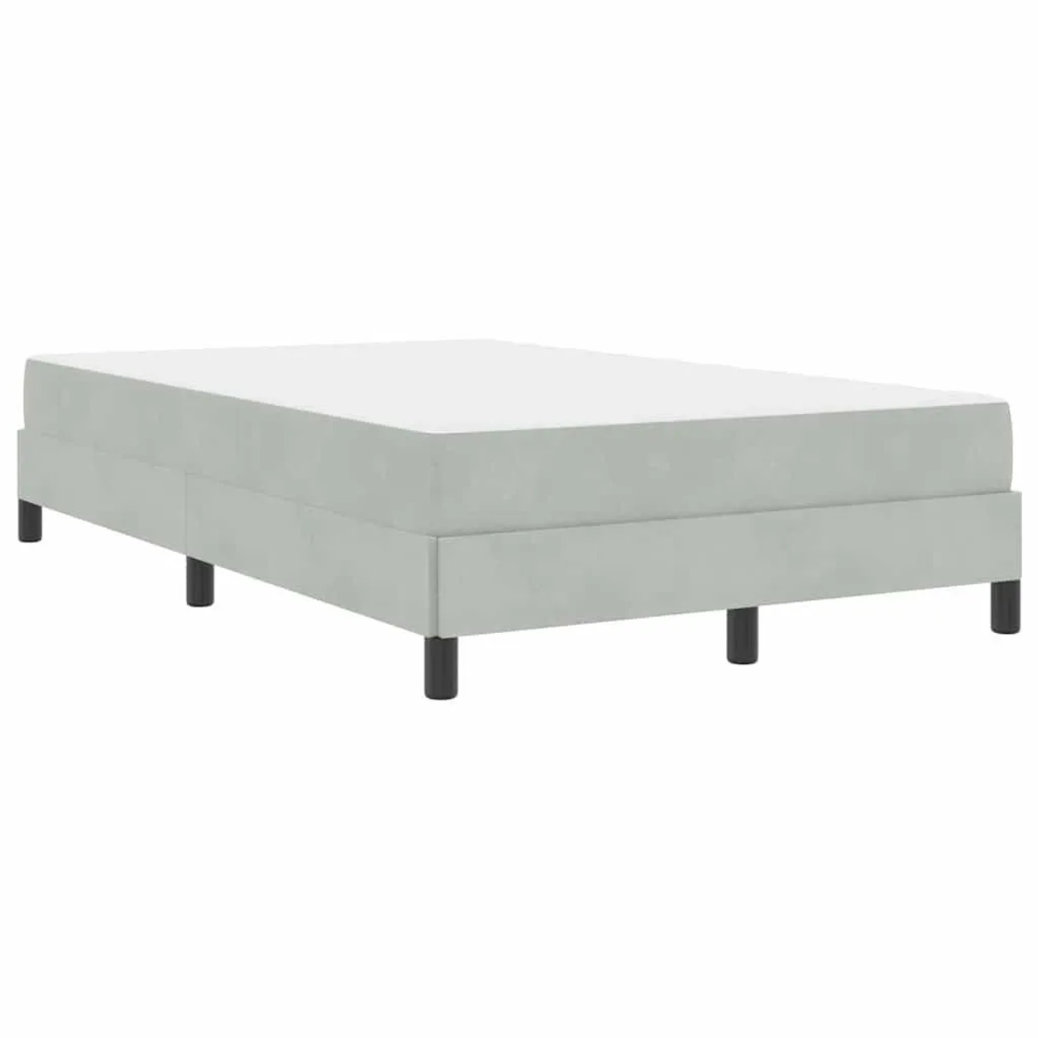 vidaXL Boxspringbett mit Matratze Hellgrau 120 x 190 cm Stoff 3398677 günstig online kaufen