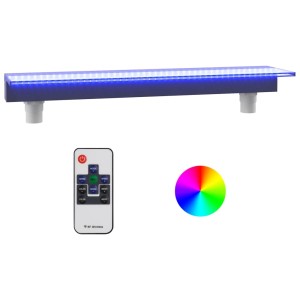 VidaXL Wasserfall-Element 90cm mit RGB LEDs und Fernbedienung für Gartenbrunnen.