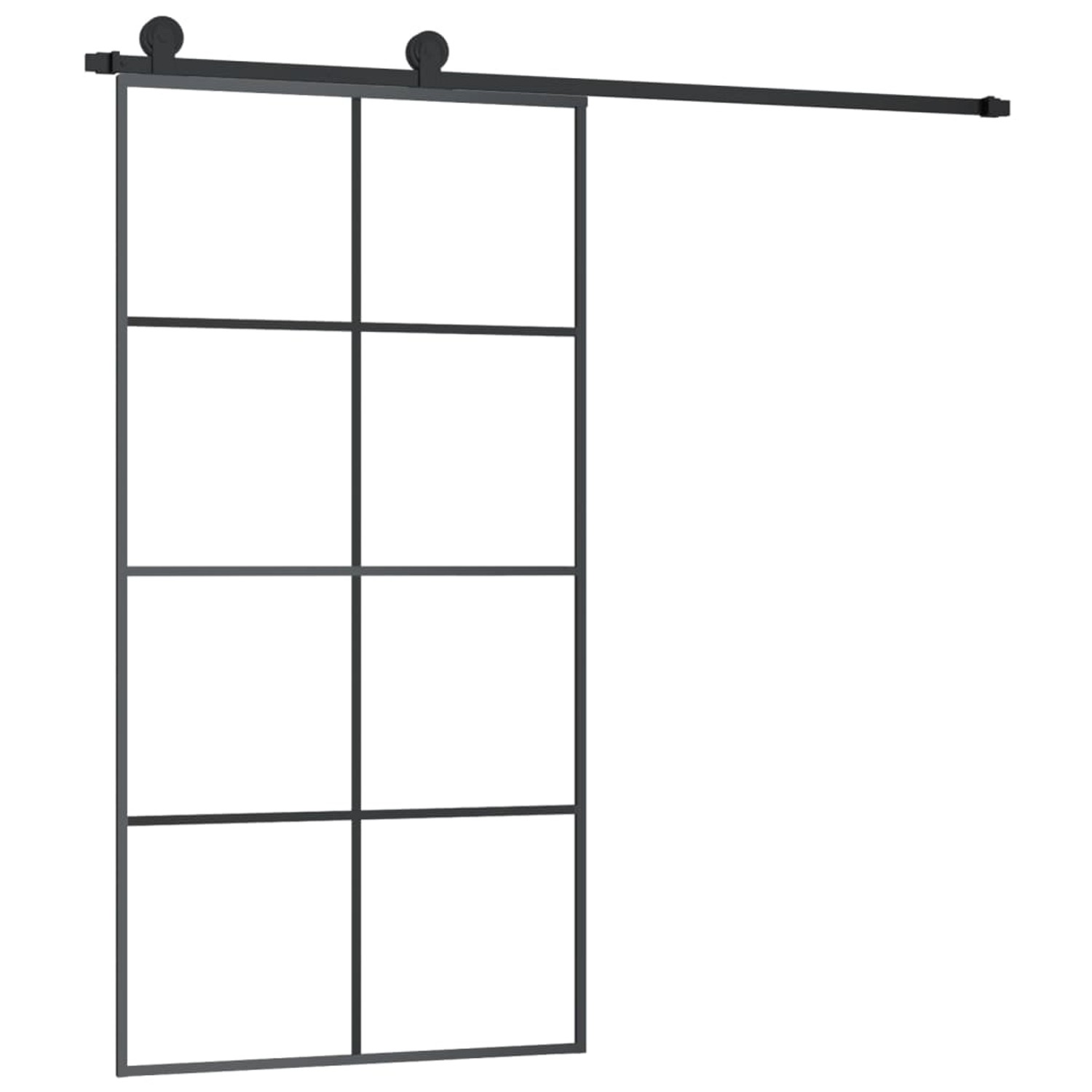 vidaXL Schiebetür mit Beschlag 102,5x205 cm ESG-Glas & Aluminium 3152144 günstig online kaufen