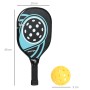 SPORTNOW Pickleball-Schläger mit Ball, Pappelholz, schwarz-blau, 40x20x3 cm.