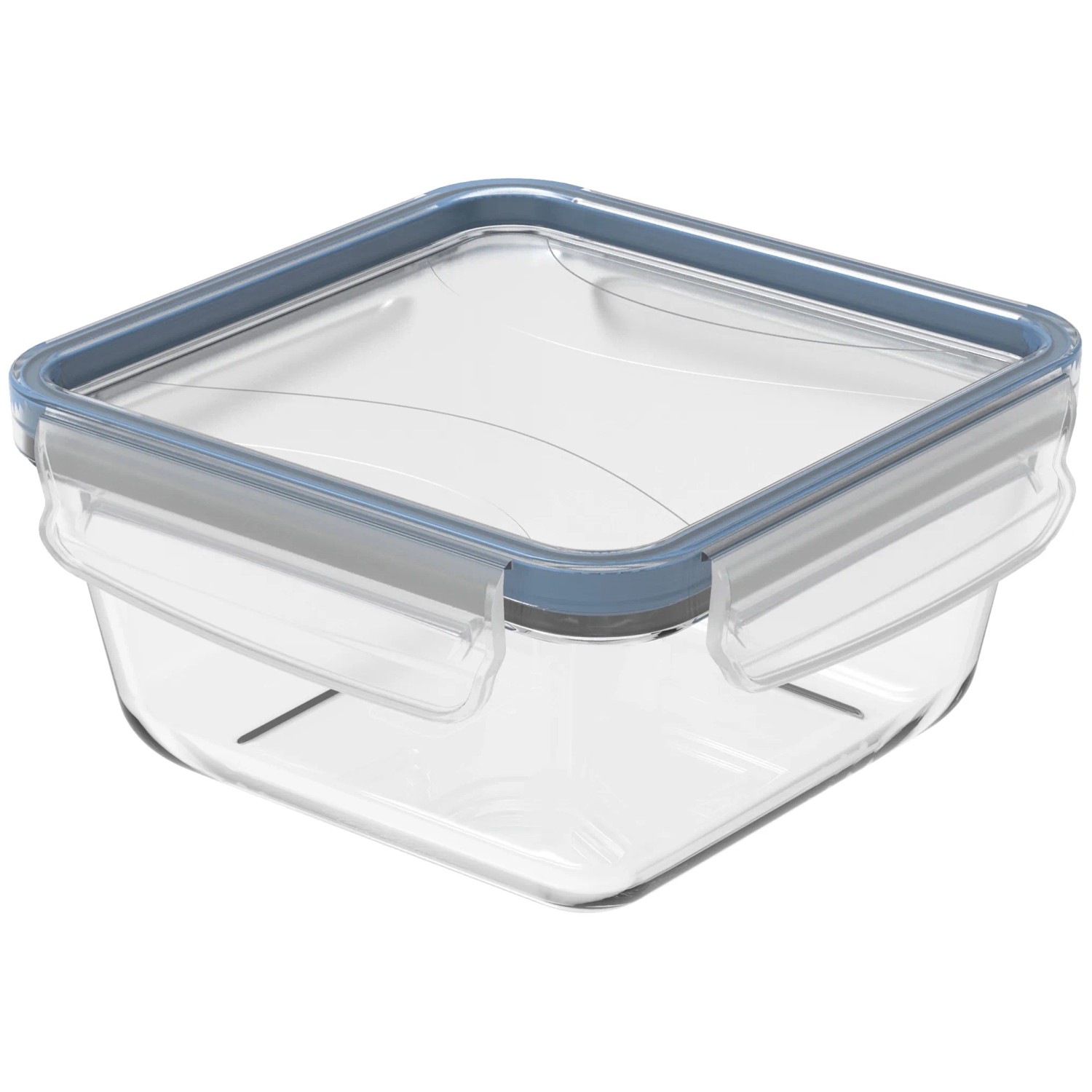 Rotho Kühlschrankdose Clic & Lock Glas 0,75, Horizontblau