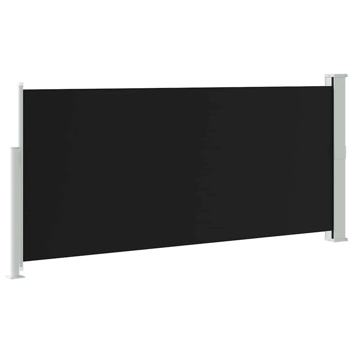 vidaXL Ausziehbare Seitenmarkise, 140x300 cm, Schwarz. Sichtschutz und Windschutz für Terrasse & Balkon.
