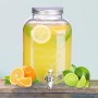 Relaxdays Getränkespender Glas Transparent mit Zapfhahn 5 L 28 cm x 15 cm x 16 cm 1,3 kg_3
