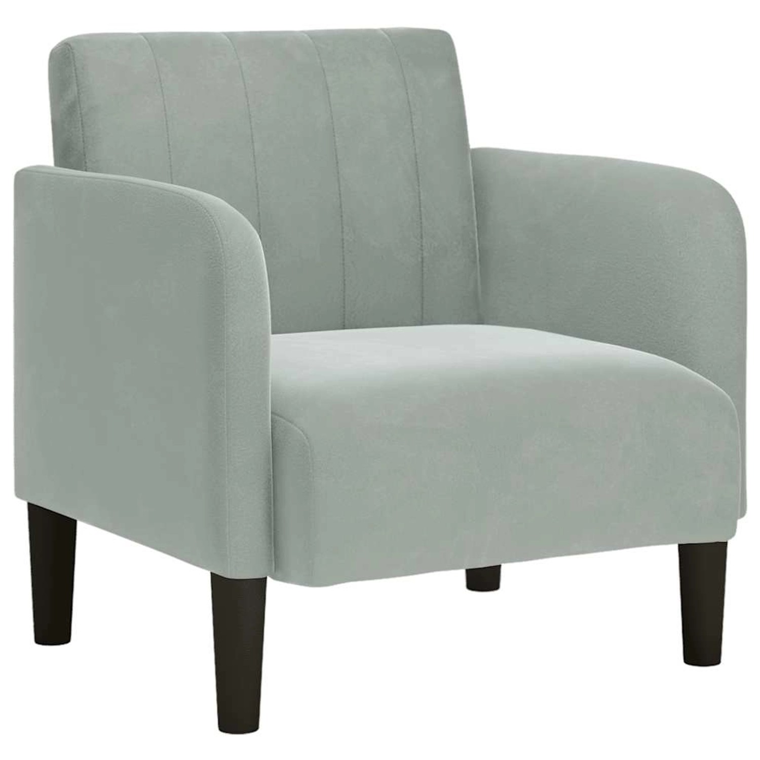 vidaXL Sessel mit Armlehnen Hellgrau 54 cm Samt 4100578 günstig online kaufen