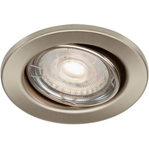 Briloner LED-Einbaustrahler in Nickel matt, runder Spot für Innenräume.
