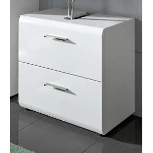 Inn.Furn Waschbeckenunterschrank in Weiß Hochglanz 60 cm Cover