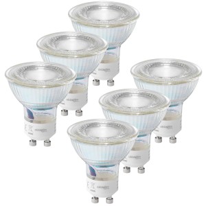 6er Set Oktaplex Lux GU10 LED Leuchtmittel, 2700K Warmweiß, 450lm, 2,5W