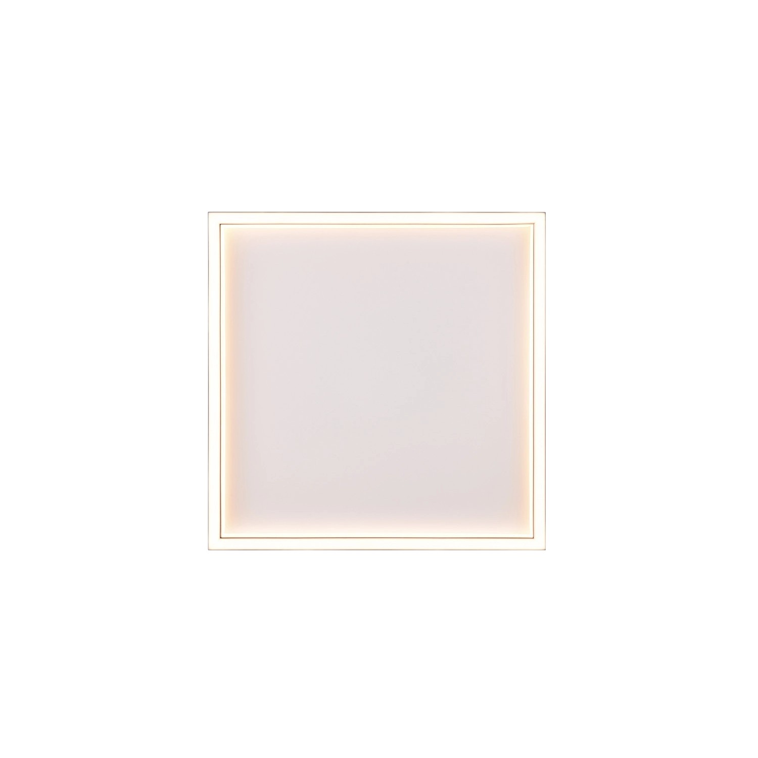 Quadratische, schwarze Reality LED-Deckenleuchte Rotonda, 35x35cm, mit warmweissem Licht.