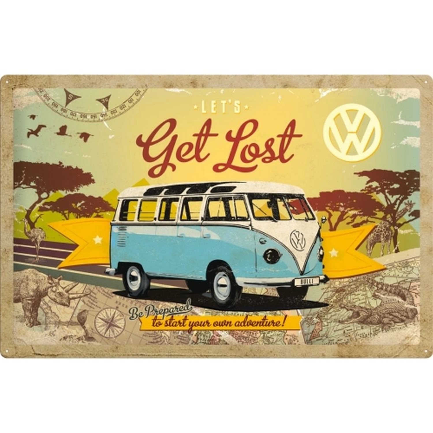 Nostalgic-Art Blechschild 40 x 60 cm - Volkswagen - VW Bulli Get Lost günstig online kaufen