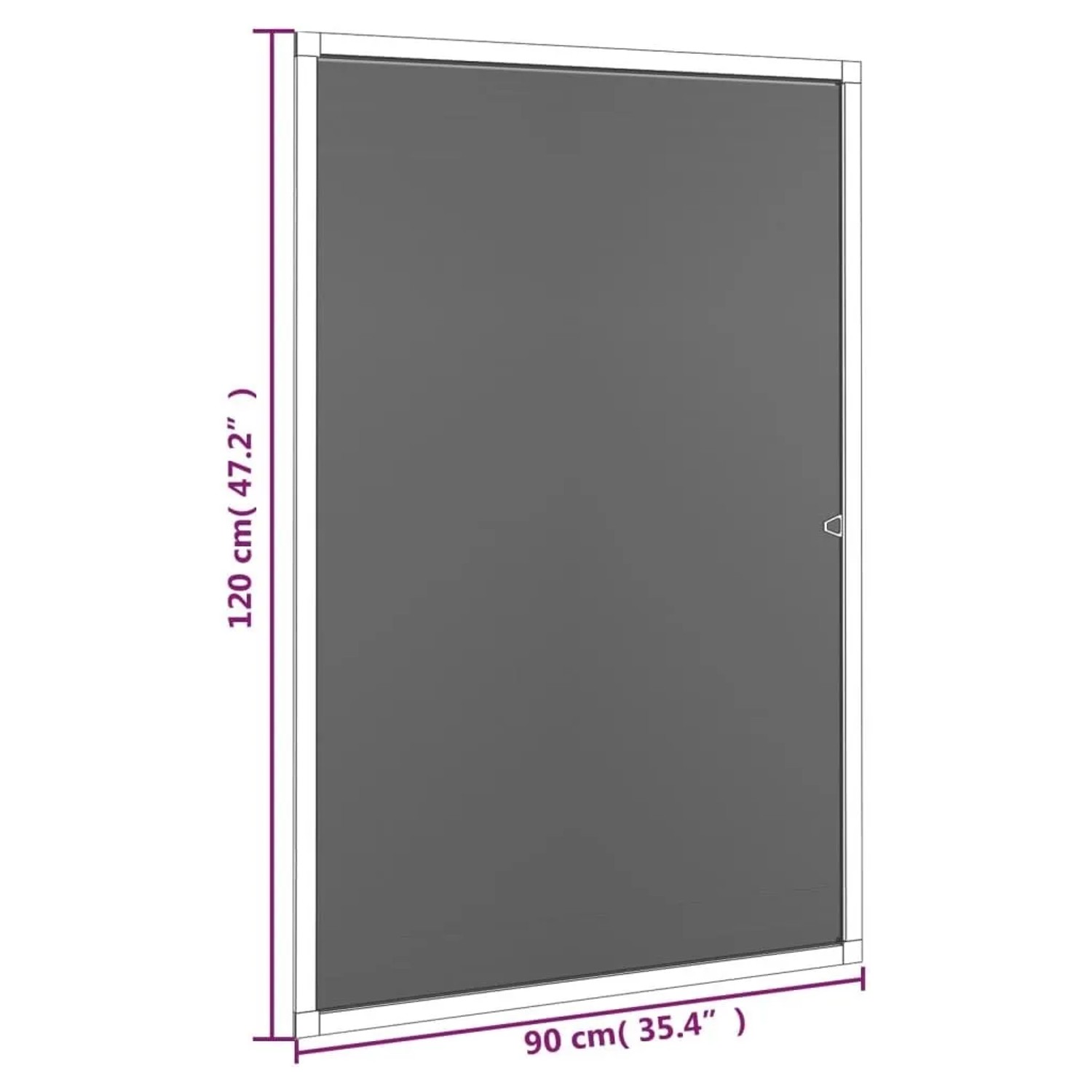 vidaXL Insektenschutz für Fenster Anthrazit 90x120 cm 153839_8