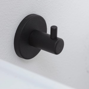 Schwarzer Tiger Haken Boston aus Edelstahl, Handtuchhalter für Bad und WC.