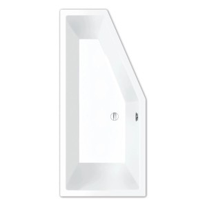 Steinkamp Raumsparbadewanne, 180x80 cm, Life Ausführung rechts, weiß matt. Rechteck-Badewanne.