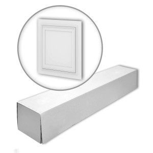 Verpackung der weißen PROFHOME 3D Wandpaneele (6 Stk./1,5m²) im Neo-Klassizismus Stil.