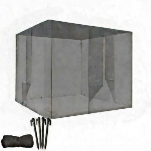 Schwarzes TTL GARDEN Moskitonetz DELUXE XXL für Betten und Pavillons mit Zubehör.
