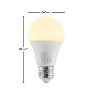 Arcchio LED E27 Lampe, 9,5W, warmweiß, aus Kunststoff, 10,9 cm hoch.