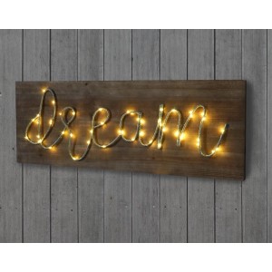 MCW LED-Holzschild Landhaus 28x72x3cm Dream