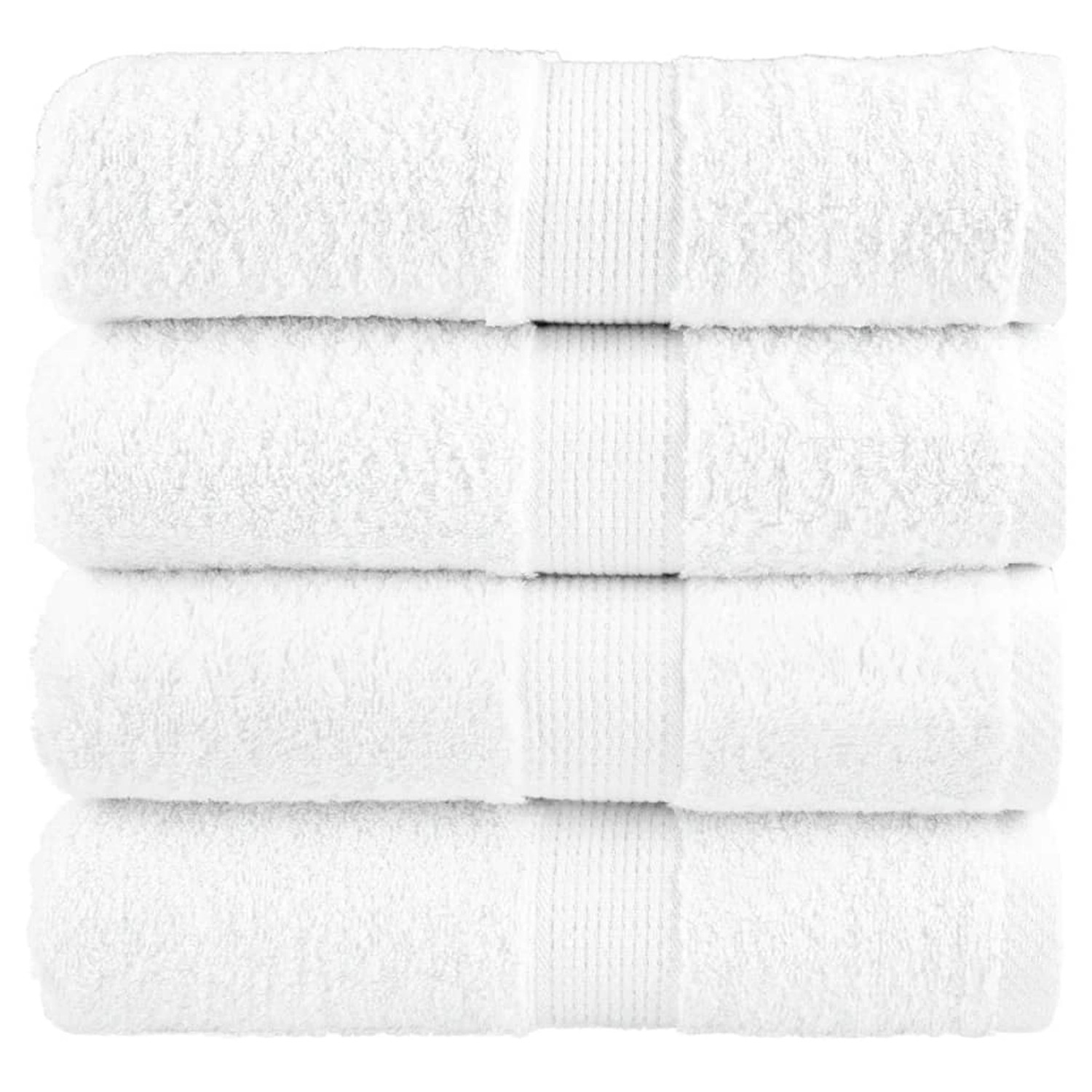 vidaXL Premium-Seiftücher 4 Stk Weiß 30x30 cm 600 g/m2 100% Baumwolle
