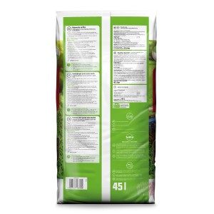 GROW by OBI Rasenerde, torffrei, 45 l Sack, geeignet für Rasenneuanlage und -reparatur.