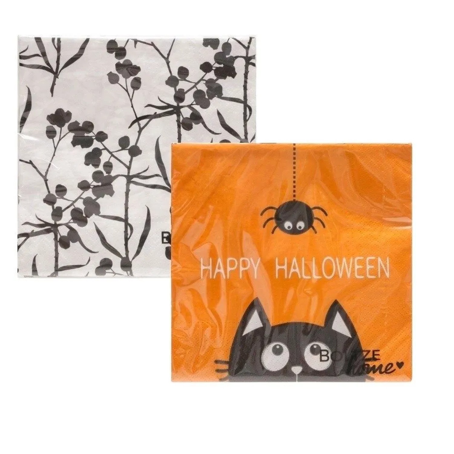 Boltze Servietten Kitty Schwarz Katzenmotiv 33 cm