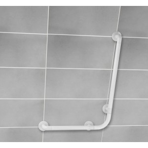Wenko Wandhaltegriff Secura, 90° Winkel, weiß, zur sicheren Nutzung von Bad und WC.
