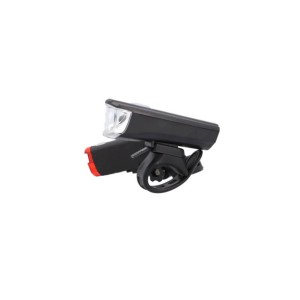 Fischer LED-Batterien-Beleuchtungs-Set 20 Lux mit Front- und Rückleuchte für Fahrräder.