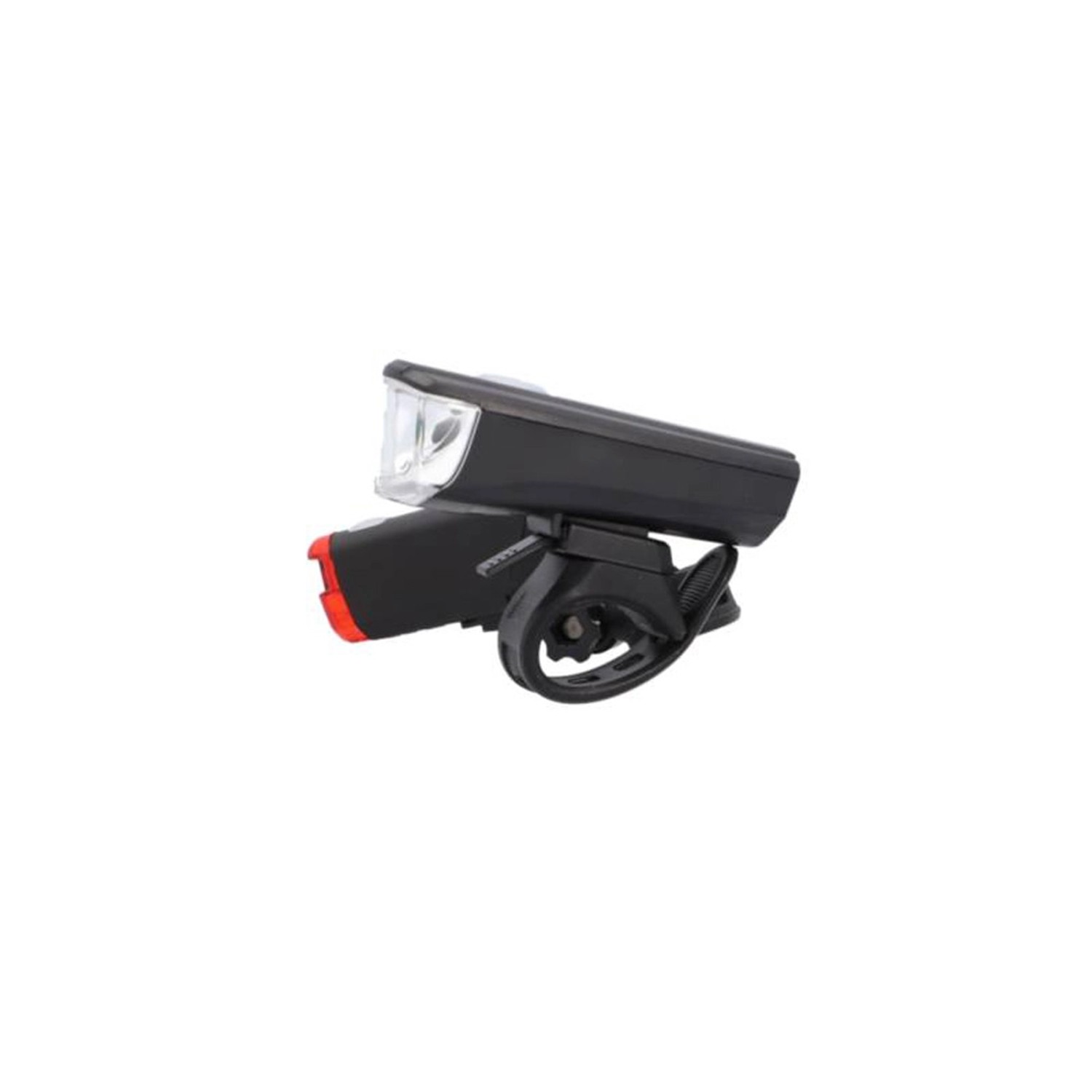 Fischer LED-Batterien-Beleuchtungs-Set 20 Lux mit Front- und Rückleuchte für Fahrräder.