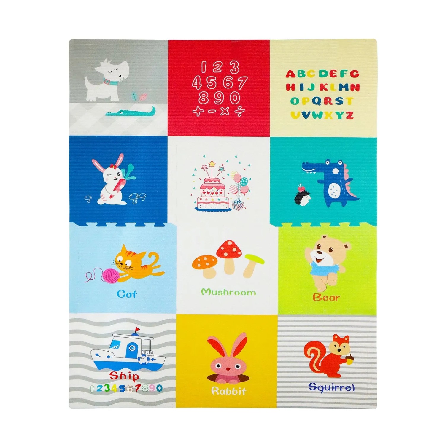 CCLIFE Krabbelmatte Baby Spielmatte Kinder 2cm XPE Rutschfest Wasserdicht 12er