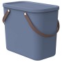 Rotho Multibox Albula, 25 l, Horizontblau, mit Deckel und Tragegriffen. Aufbewahrungsbox für Ordnung.