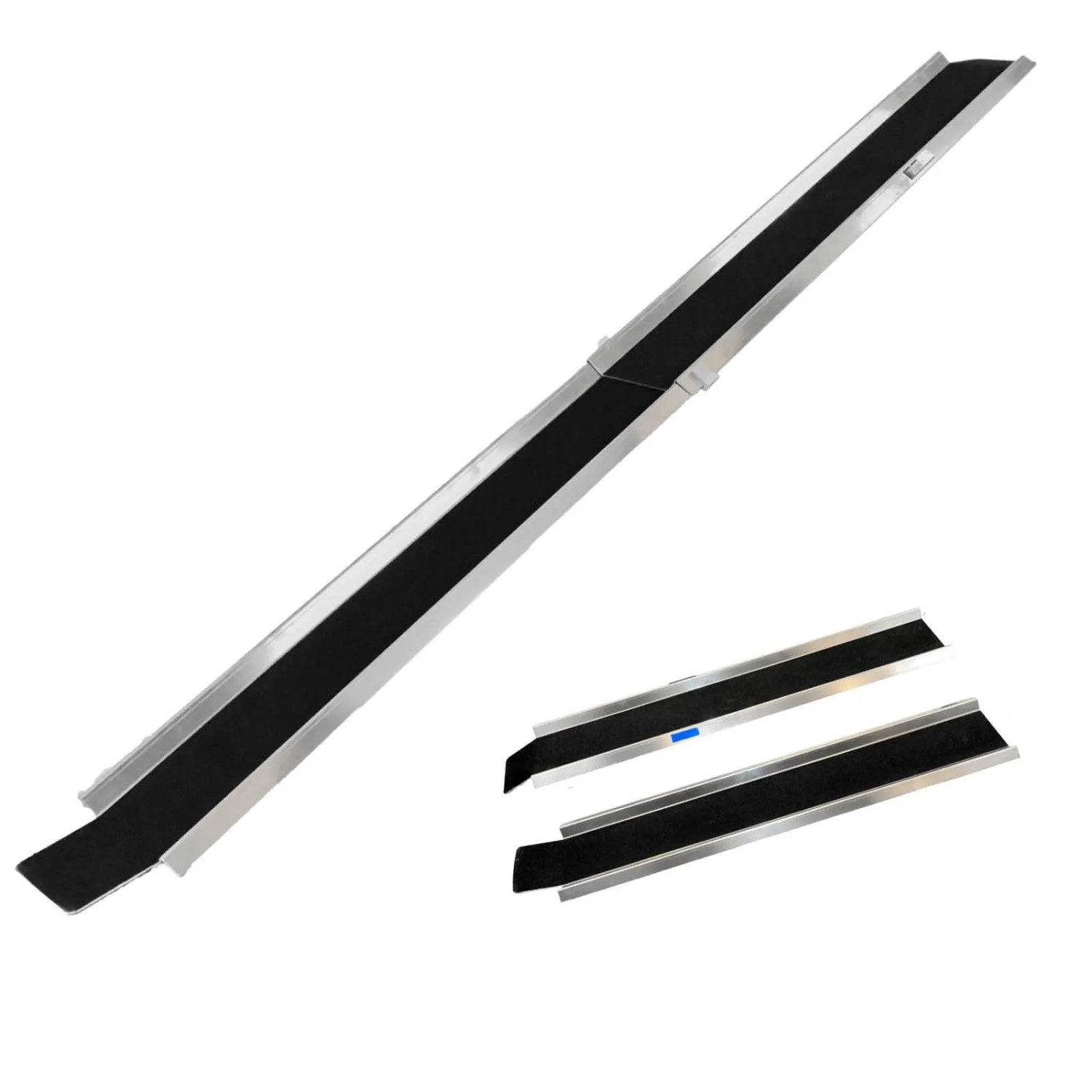 TRUTZHOLM Alu Auffahrrampe, verstellbar von 150-270 cm, mit rutschfester Oberfläche. Ideal für Autoanhänger.