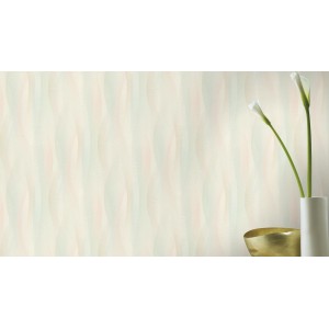 Rasch Vliestapete Tapetenwechsel II 651522, Creme mit Wellenmuster.