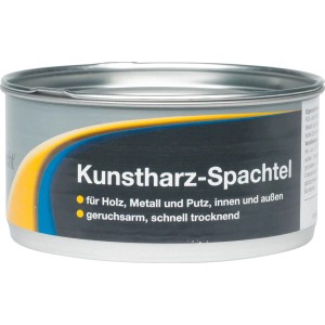 Dose Albrecht Kunstharz-Spachtel, weiße Spachtelmasse für Holz, Metall und Putz, 200g.
