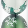 12 grüne Weihnachtskugeln (6cm) aus Kunststoff, verschiedene Designs in Röhre.